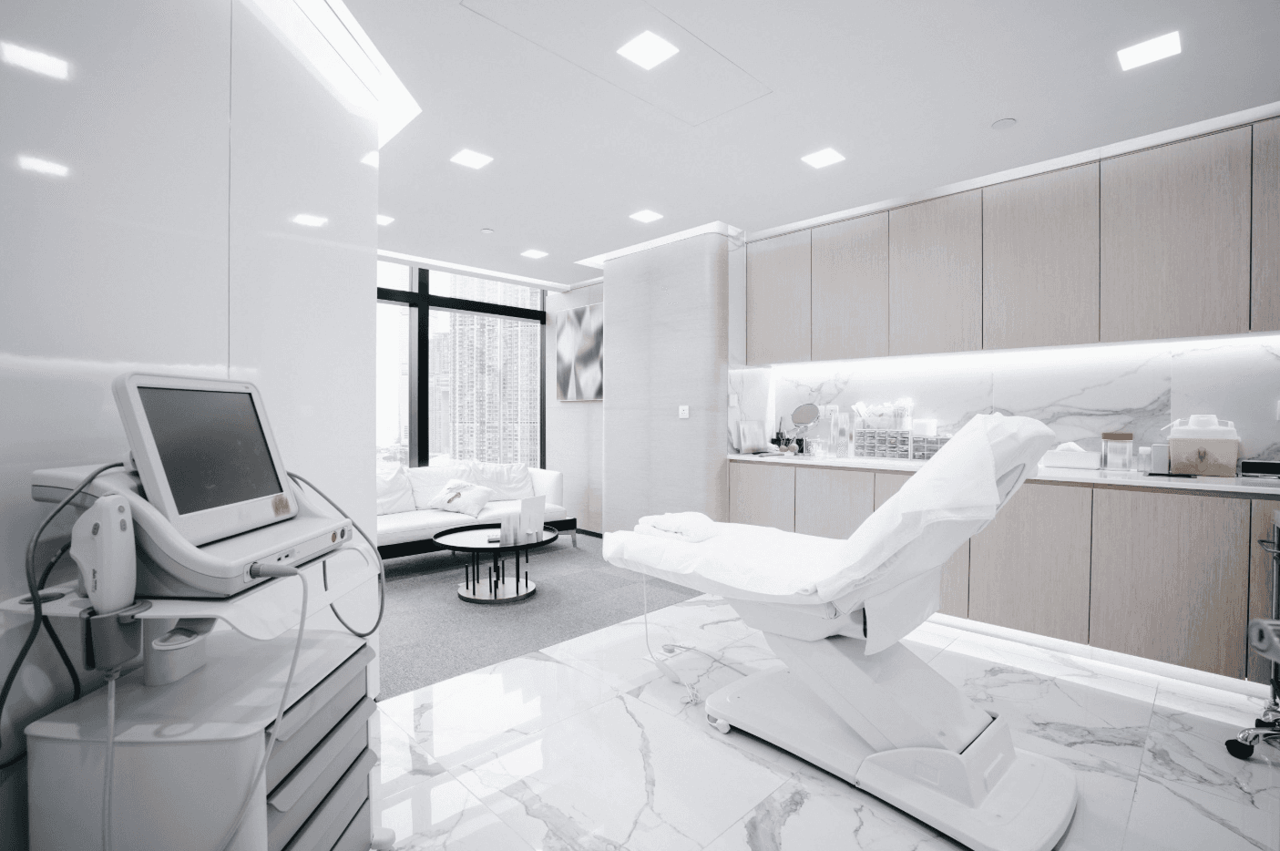 A bright clinic room